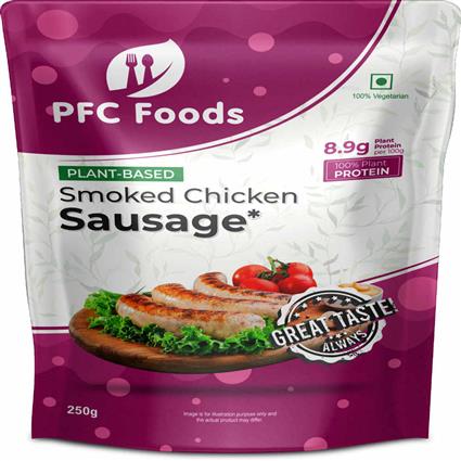 PFC Foods Plant-Based Smoked Chicken Sausage 250 Gms Pack