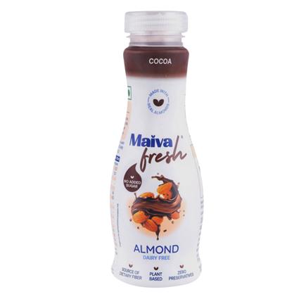 Maiva Fresh Almond Milk - Cocoa - No Added Sugar - Plant Based Milk 250 ML