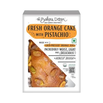 The Bakers Dozen Handmade Fresh Orange Cake With Pistachios 150G Box