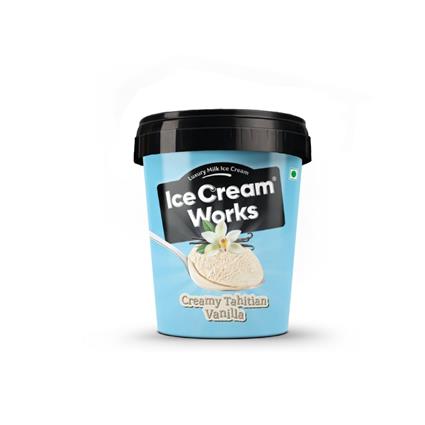 Ice Cream Works Ice Cream - Creamy Tahitian Vanilla Tub 450Ml