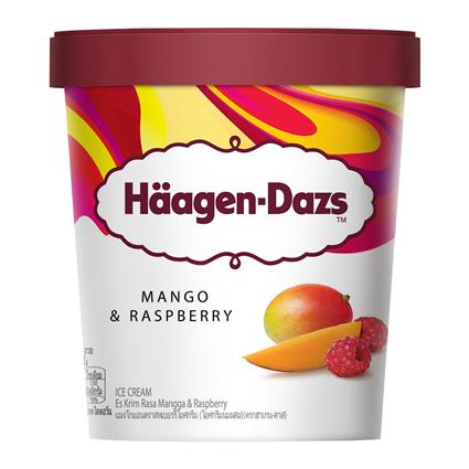 Haagen Dazs Ice Cream Mango & Raspberry 473Ml Tub