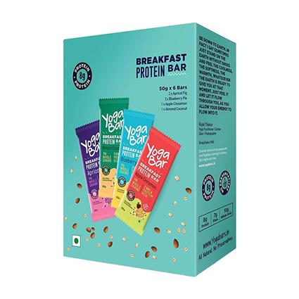Yoga Bar Assorted Breakfast Protein Bar, 300G Box (Pack Of 6)
