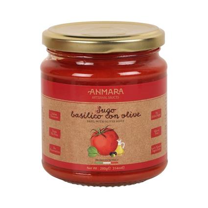 Anmara Sugo Basilico Con Olive 314Ml