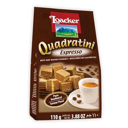 Loacker Quadratini Espresso Wafer Biscuits ,110G