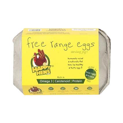 Happy Hens Farms Free Range Eggs Omega 6 Pcs Carton