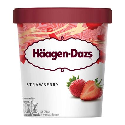 Haagen Dazs Strawberry Ice Cream, 473Ml Tub
