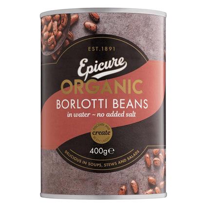 Epicure Organic Borlotti Beans In Water 400G