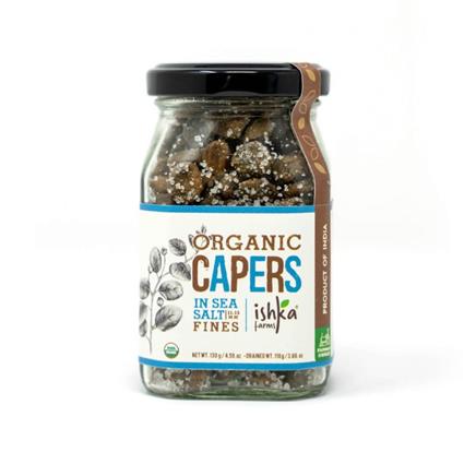 Organic Capers In Sea Salt Fines 110 Gm