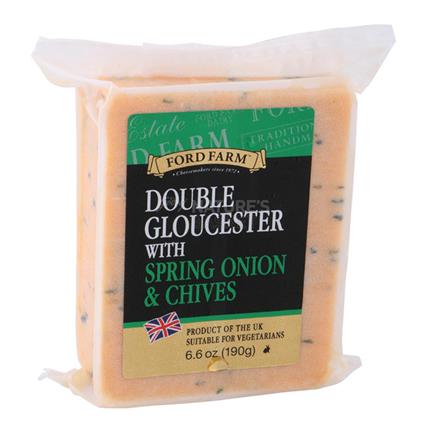 Ford Farm Double Gloucester With Spring Onion, 190G