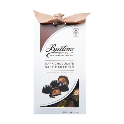 Butlers Dark Chocolate Salt Caramels Twist Wraps Pack 170G Pouch