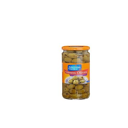 American Garden Green Olives Pitted 450G Jar