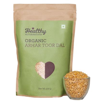 Healthy Alternatives Organic Toor Dal, 500G Pouch