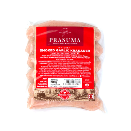 Prasuma Smoked Garlic Chicken Krakauer 200G Pouch