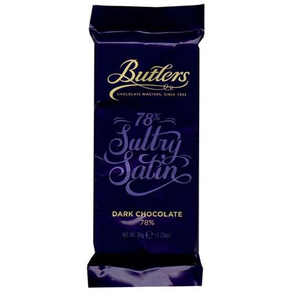 Butlers Sultry Satin 78% Dark Chocolate Bar, 35G Pack