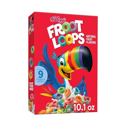 Kelloggs Froot Loops Original Breakfast Cereal Box10.1 Oz