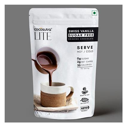 Cocosutra Lite - Sugar Free Drinking Chocolate Mix - Swiss Vanilla 200 Gm