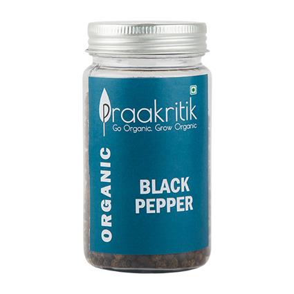 Praakritik Organic Black Pepper Whole, 100G Bottle