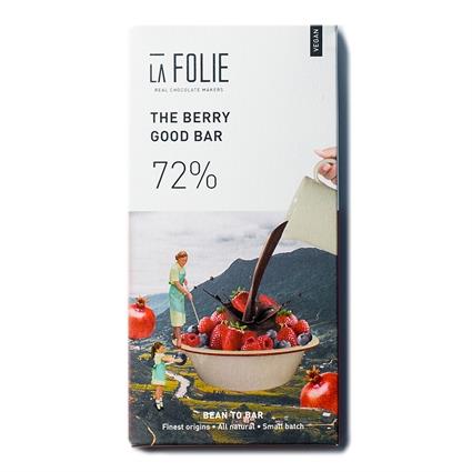 La Folie 72% The Berry Good Bar Chocolate ,60G