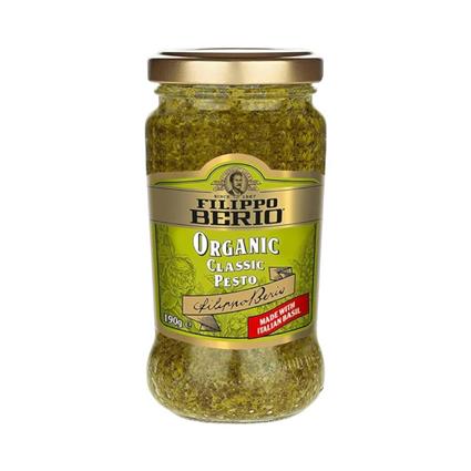 Filippo Berio Organic Classic Pesto 190G Jar