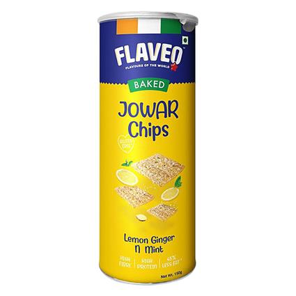 Flaveo Jowar Chips Lemon Ginger N Mint Baked 150G