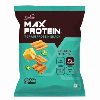 Ritebite Max Cheese Jalapeno Protein Chips ,60G