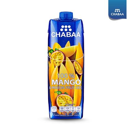 Chabaa 100% Mango & Passion Fruit Juice 1L Tetra Pack