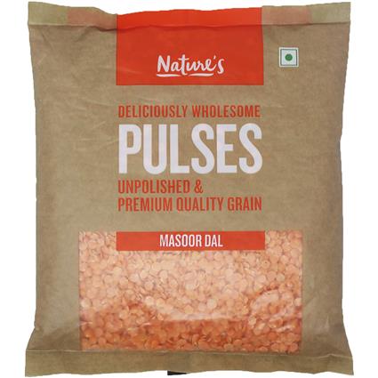 Natures Masoor Dal Red, 500G Pouch