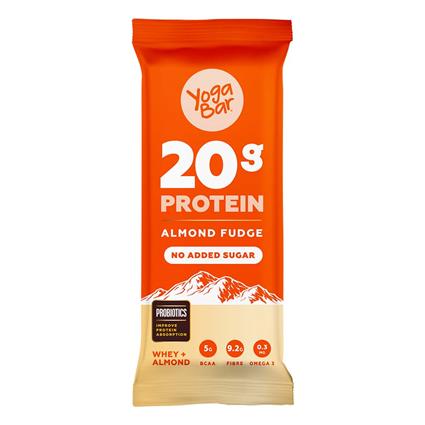 Yogabar Bar Protein Bar Almond Fudge 70G Pouch