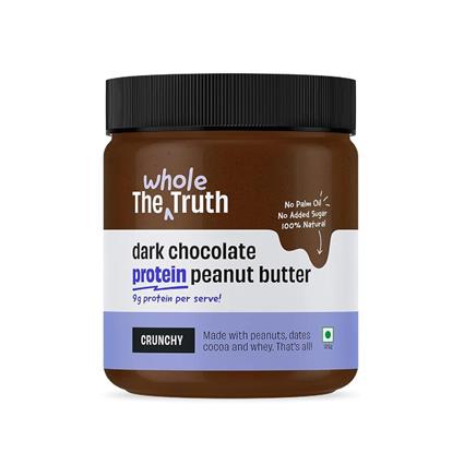 The Whole Truth Crunchy Dark Chocolate Peanut Butter 325G Jar