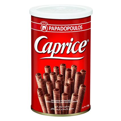 Papadopoulos Caprice Wafer Rolls Hazelnut And Cocoa Cream Classic 115G