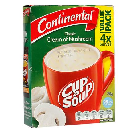 CONTINENTAL CUP-A-SOUP CRM OF MUSHRM 70G