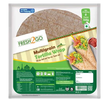 Fresh2Go Multigrain Tortilla Wraps 348G Pack