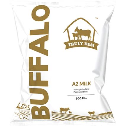 Truly Desi Buffalo  Milk 500Ml Pouch