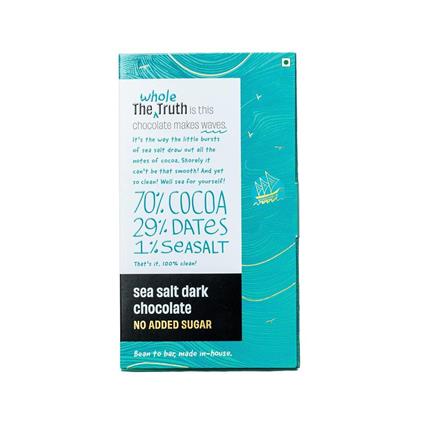 The Whole Truth No Added Sugar 70% Cocoa Sea Salt Dark Chocolate Bar 80G Pack