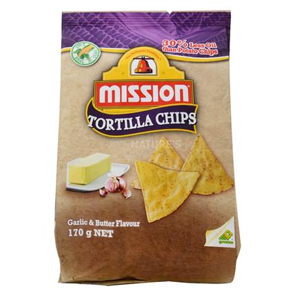 Mission Garlic & Buter Tortilla Chips 170G