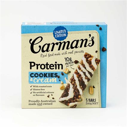 Carmans Bar Protein Cookies & Cream 6Pc