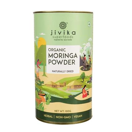 Jivika Naturals Organic Moringa Powder, 100G Tube