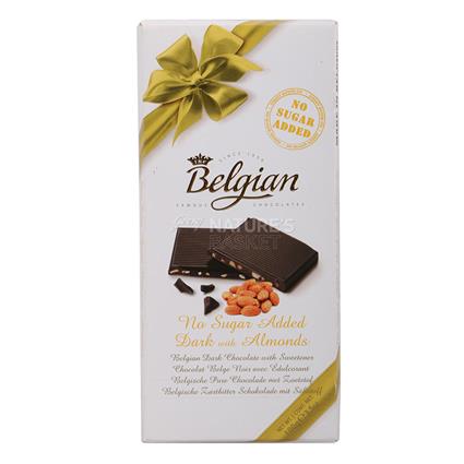 Belgian No Sugar Added Bar Milk+Almond 100G