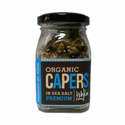 Ishkafarm Organic In Sea Salt Premium Capers, 320G Jar
