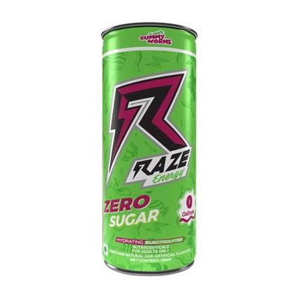Raze Functional Drink Sour Gummy Worms 250 Ml