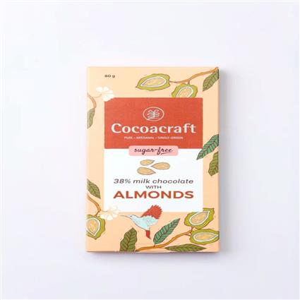 Cocoacraftmilk Chocolatewithalmonds80gm