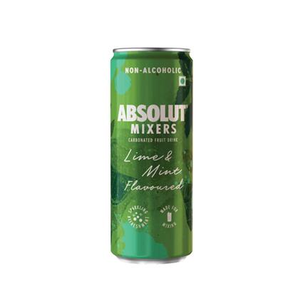 Absolut Mixers Carbonated Fruit Drink Lime And Mint Non-Alcoholic 250Ml