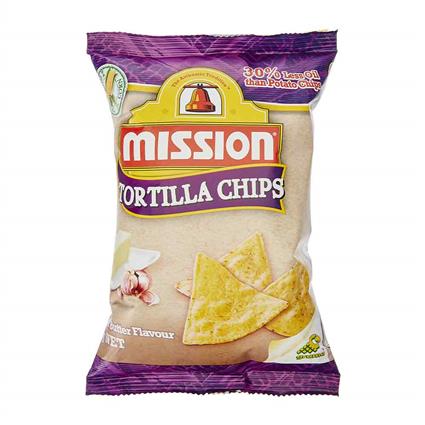 Mission Garlic & Butter Flavored Tortilla Chips 65G