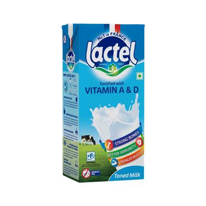 Lactel Uht Toned Milk, 1L Tetra Pack