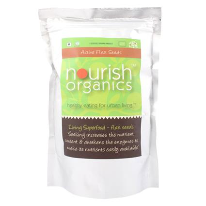 Nourish Organics Active Flax Seeds 180G Bottle