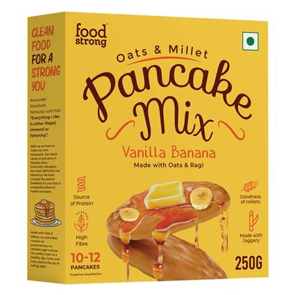 Foodstrong Oats And Millets Vanilla Banana Pancake Mix 250 G