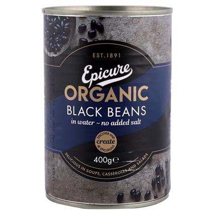 Epicure Organic Organic Black Beans In Water 400G Tin