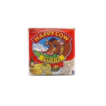 Happy Cow Emmental Cheese - Slices, 150 G Pack