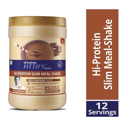 Saffola Fittify Swiss Chocolate Meal Replacement Shake, 420G Bottle