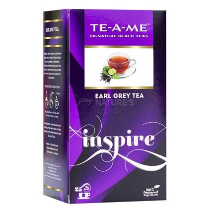 Te-A-Me Black Citrus Earlgray Tea Box 25 Tea Bags